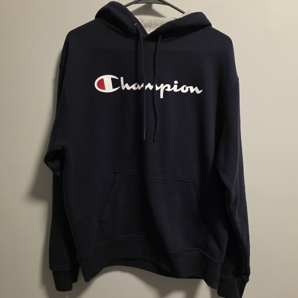 Champion Womens Dark Blue Pullover Hoodie
